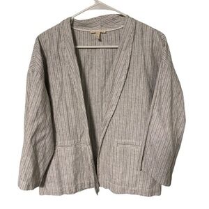 Eileen Fisher Gray Shawl Collar Blazer